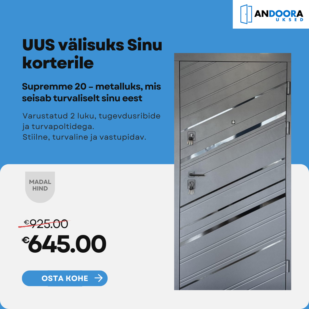 Minimalist and Modern Interior Bar Stool Product Sale Promotion Instagram Post 1 Andoora Kõik uksed ühest kohast!